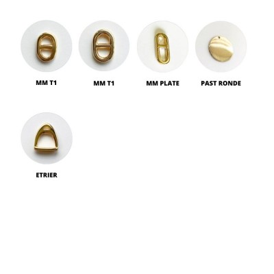 Bague breloque personnalisable dorée