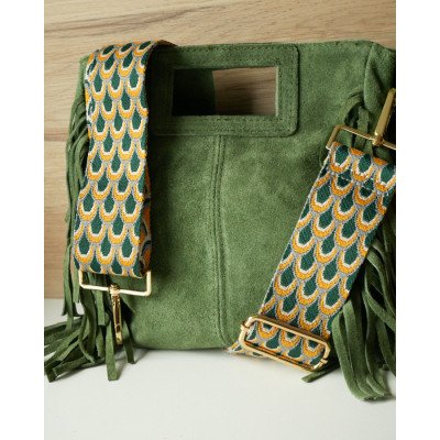 Bandoulière motif queue de paon 9 zoom