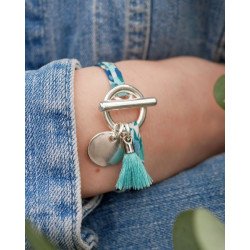 Bracelet Toggle Pastille Ruban Pastille