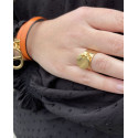 Bague breloque personnalisable dorée