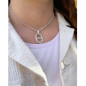 Collier chaîne breloque maille marine