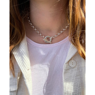 Collier jaseron toggle face