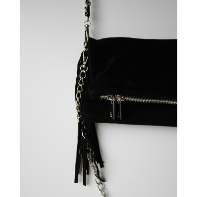 Sac Cooper à franges Noir rapproché