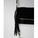 Sac Cooper à franges Noir rapproché