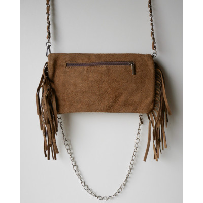 Sac Cooper à franges Taupe