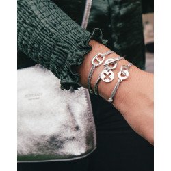 Bracelet breloque cordon lurex 2