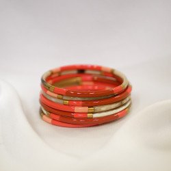 Jonc corne 4 mm deux faces multicolores 2