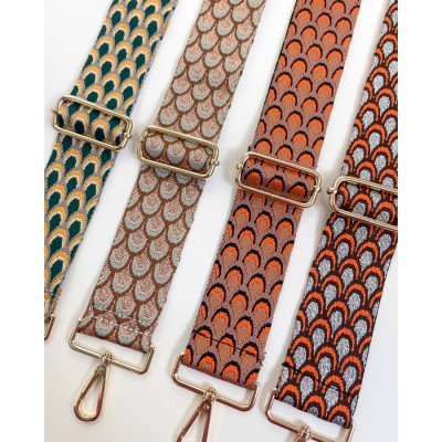 Bandoulière motif queue de paon