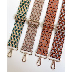 Bandoulière motif queue de paon