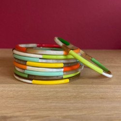 Jonc corne 4 mm tricolore