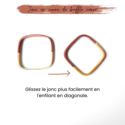 Jonc corne 6 mm carré tuto