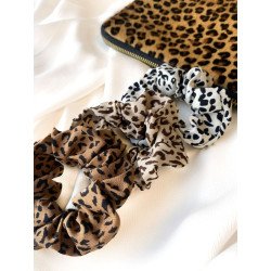 Chouchous Scrunchies - Motifs Léopard Tendance -...