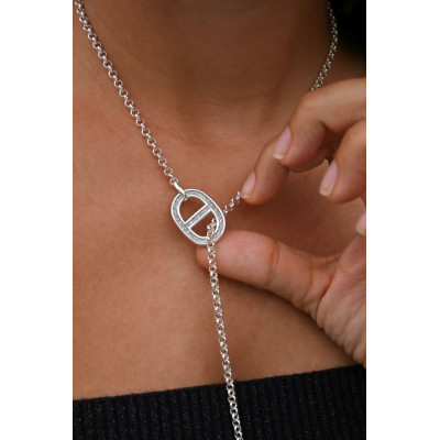 Collier coulissant maille marine...