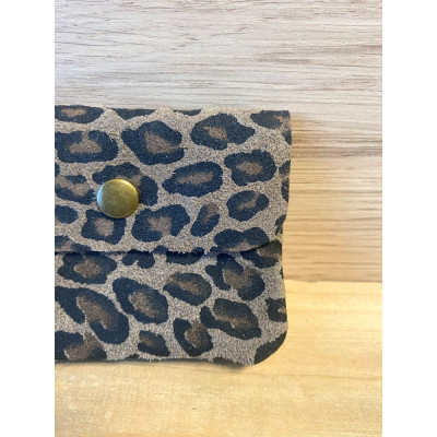 Pochette Sunny léopard daim nubuck