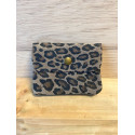 Pochette Sunny léopard daim nubuck