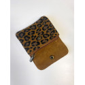 Pochette Sunny léopard daim nubuck