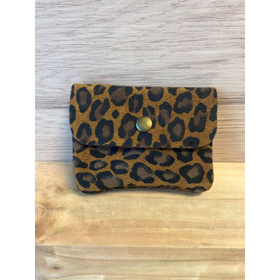 Pochette Sunny léopard daim nubuck