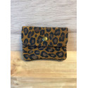 Pochette Sunny léopard daim nubuck