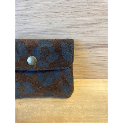 Pochette Sunny léopard daim nubuck