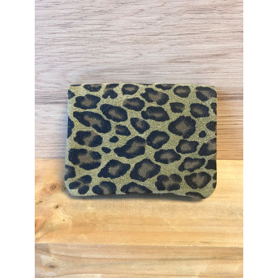 Pochette Sunny léopard daim nubuck