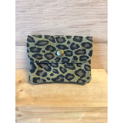 Pochette Sunny léopard daim nubuck