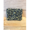 Pochette Sunny léopard daim nubuck