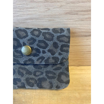 Pochette Sunny léopard daim nubuck