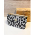 Pochette Sunny léopard daim nubuck