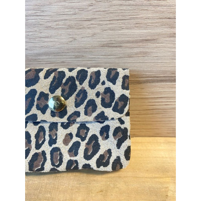 Pochette Sunny léopard daim nubuck