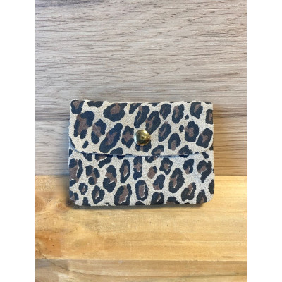 Pochette Sunny léopard daim nubuck