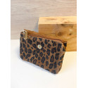 Pochette Sunny léopard daim nubuck