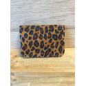 Pochette Sunny léopard daim nubuck