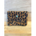 Pochette Sunny léopard daim nubuck