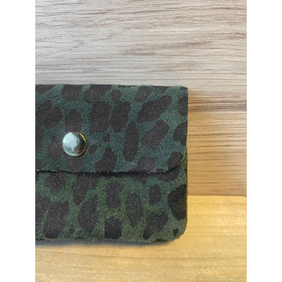 Pochette Sunny léopard daim nubuck