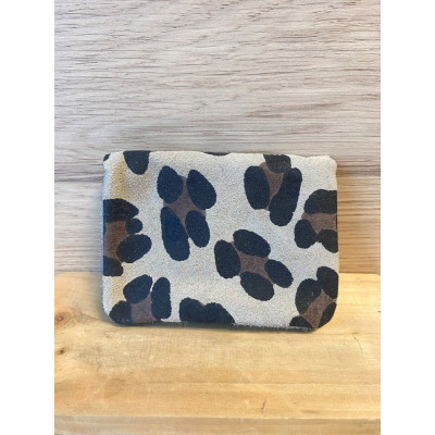 Pochette Sunny léopard daim nubuck