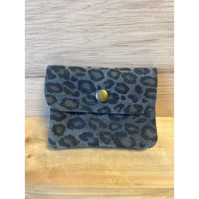 Pochette Sunny léopard daim nubuck