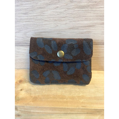 Pochette Sunny léopard daim nubuck