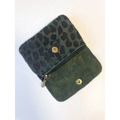 Pochette Sunny léopard daim nubuck