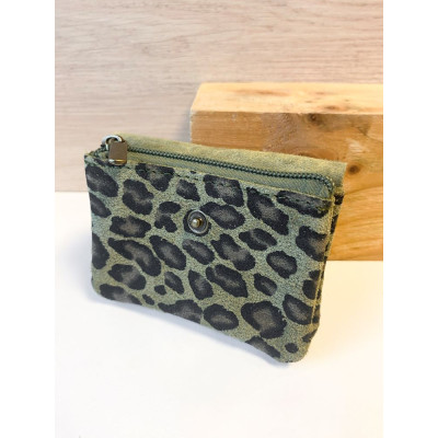 Pochette Sunny léopard daim nubuck