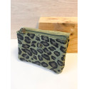 Pochette Sunny léopard daim nubuck