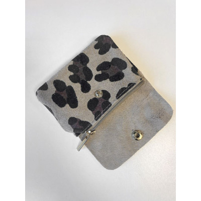 Pochette Sunny léopard daim nubuck