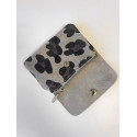 Pochette Sunny léopard daim nubuck