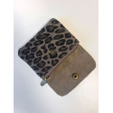 Pochette Sunny léopard daim nubuck