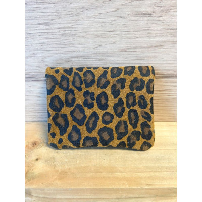 Pochette Sunny léopard daim nubuck