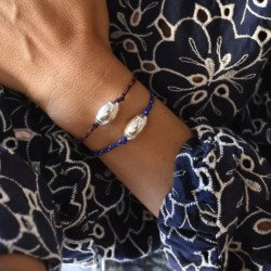 composition bracelets paracorde et perle en forme de ballon de rugby 2