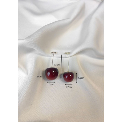 Boucles d'oreilles cerise