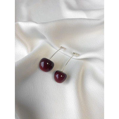 Boucles d'oreilles cerise