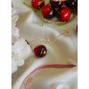 Boucles d'oreilles cerise