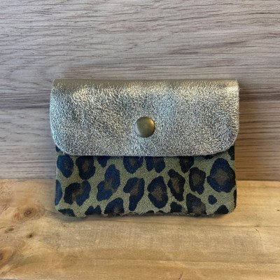 Pochette Sunny léopard daim nubuck et... Pochette Sunny léopard daim nubuck et...