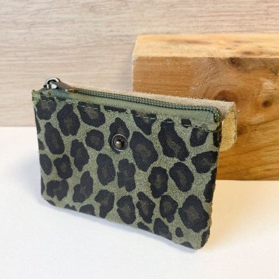 Pochette Sunny léopard daim nubuck et... Pochette Sunny léopard daim nubuck et...